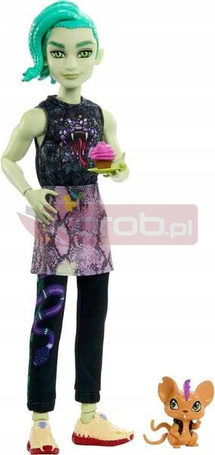 LALKA MONSTER HIGH DEUCE GORGON + akcesoria HHK56