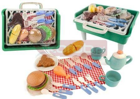 Zestaw do grillowania jedzenie, sztućce