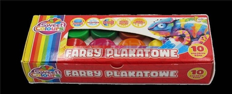 Farby plakatowe 10 kolorów 20ml