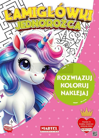 Łamigłówki jednorożca z naklejkami