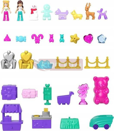 LALKA POLLY POCKET KALENDARZ ADWENTOWY 2024 24 niespodzianki HWP33