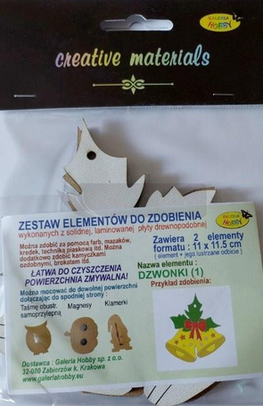 Zestaw elementów do zdobienia Dzwonki BN 11x11,5cm