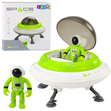 Statek kosmiczny ufo astronauta światło i dżwięk