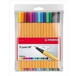 Cienkopis Point 15 kolorów etui STABILO