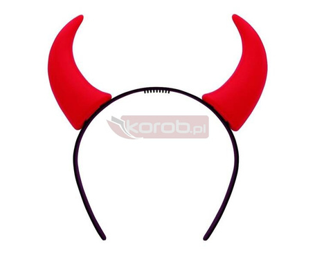 Opaska rogi diabełka czerwone