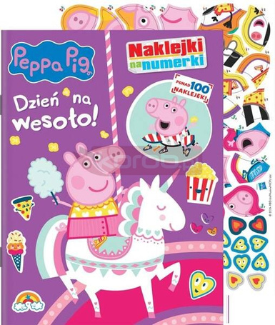 Peppa Pig. Naklejki na numerki. Dzień na wesoło