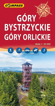 Mapa turystyczna - Góry Bystrzyckie, Góry Orlickie