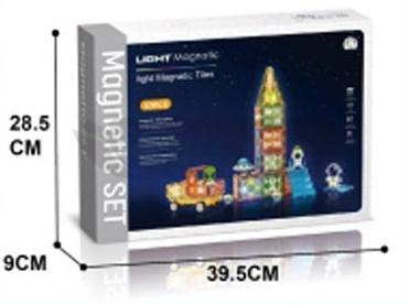 Klocki magnetyczne świecące 63el