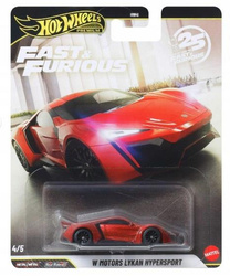 HOT WHEELS PREMIUM FAST & FURIOUS 25Th Anniversary 4/5 W Motors Lykan Hyper JHW70
