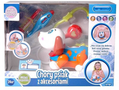 Piesek u lekarza z akcesoriami e-Edu