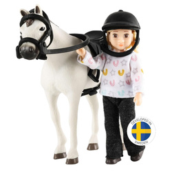Lalka dżokejka zestaw z koniem