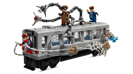 KLOCKI LEGO MARVEL 76321 SPIDER MAN KONTRA DOC OCK SCENA W METRZE