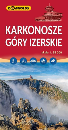 Mapa turysystyczna - Karkonosze, Góry Izerskie