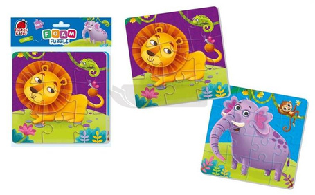 Piankowe puzzle 2w1. Zoo