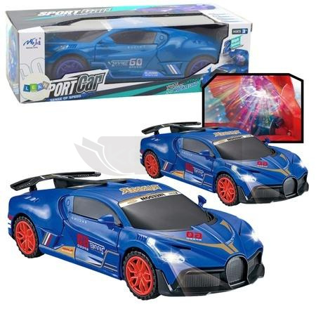 Auto sportowe czujnik przeszkód niebieskie