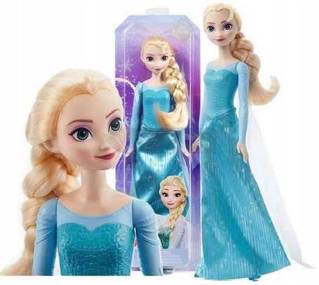 FROZEN LALKA KSIĘŻNICZKA ELSA w błyszczącej sukni HLW47
