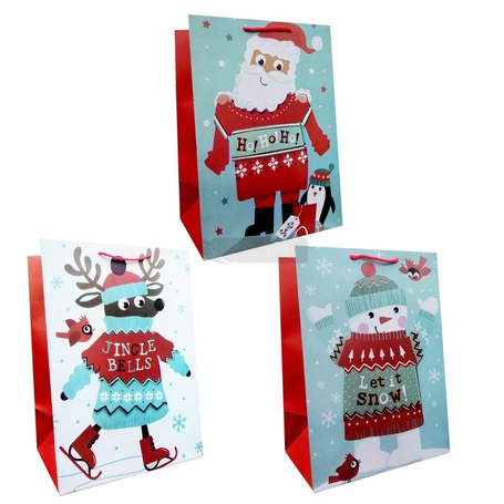 Torebka prezentowa L Boże Narodzenie szerokie dno