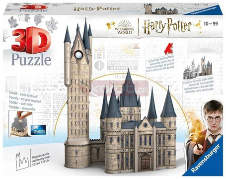 Puzzle 3D 540 Budynki: Zamek Hogwarts Wieża