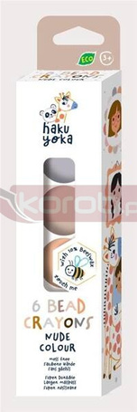 Kredki koralikowe - Ziemiste kolory 6 sztuk