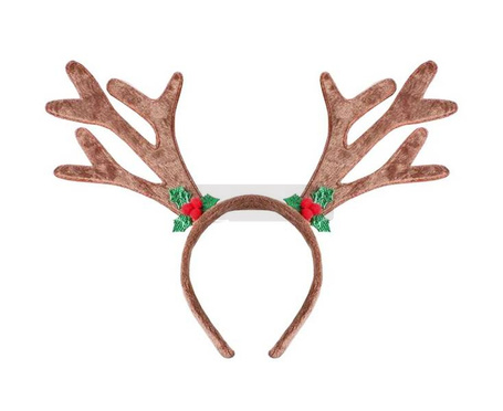 Opaska rogi renifera brązowa