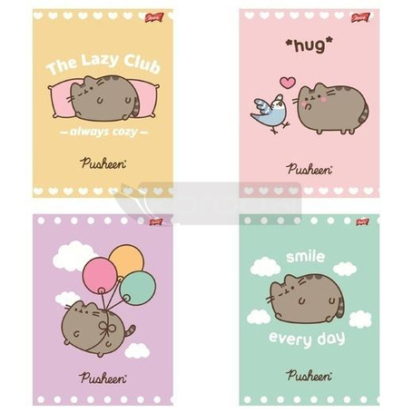 Zeszyt A5/32K kratka laminowany Pusheen (15szt)