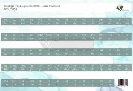 Naklejki indeksujące do Biblii - duże akwarela