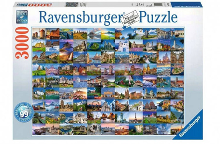 Puzzle 3000 elementów 99 pięknych miejsc w Europie