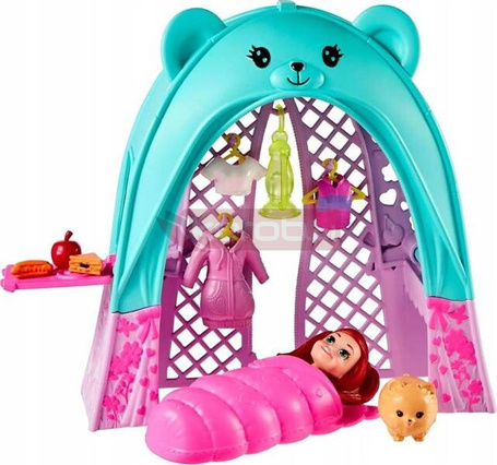 LALKA POLLY POCKET NAMIOT MISIOWY GLAMPING zestaw do zabawy dla dzieci +4 l JCC31