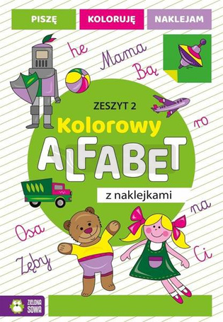 Kolorowy alfabet z naklejkami. Zeszyt 2