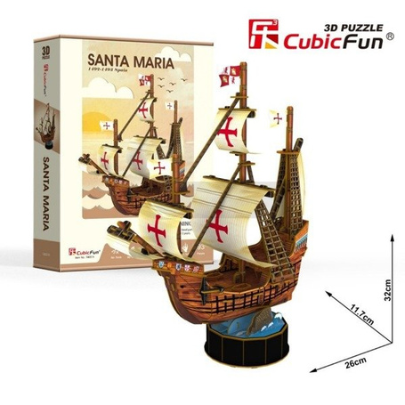 Puzzle 3D Żaglowiec Santa Maria 93 elementy