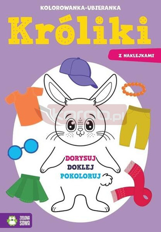 Kolorowanka-ubieranka. Króliki