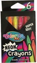Kredki świecowe neonowe 6 kolorów