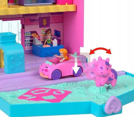 LALKA POLLY POCKET zestaw TARG FARMERSKI z autkiem , 2 laleczkami HRD45