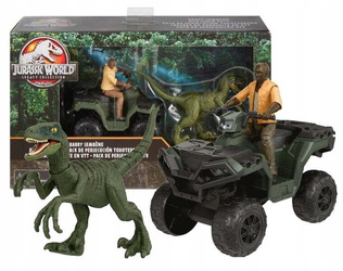 JURASSIC WORLD LEGACY COLLECTION DINOZAUR Velociraptor, Quad ATV, Barry HTP62