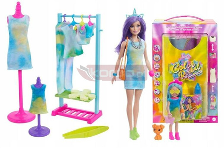 LALKA BARBIE COLOR REVEAL Neon Tie Dye zestaw 2 lalek Barbie i Chelsea HCD29