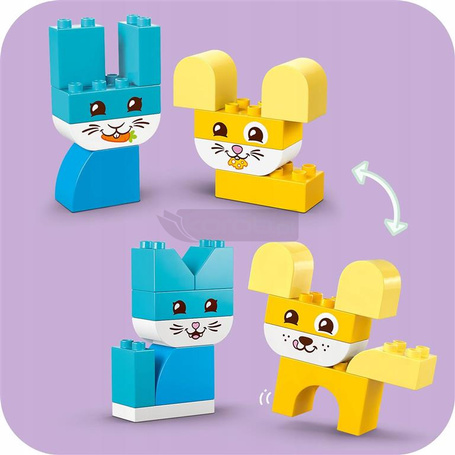 KLOCKI LEGO DUPLO 10477 Kreatywne zwierzaki 3 w 1, zestaw dla dzieci +18 mc
