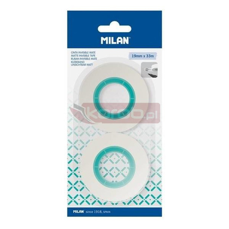 Taśma niewidoczna 19mm x 33m 2szt MILAN