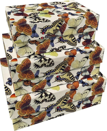 Pudełka ozdobne Motyle 3szt