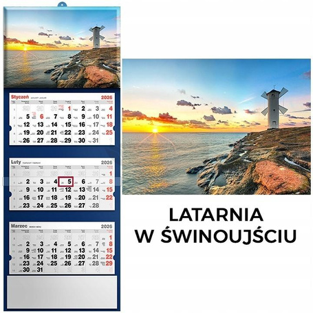 Kalendarz 2026 trjdzielny latarnia
