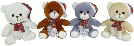 Miś świąteczny 15cm MIX