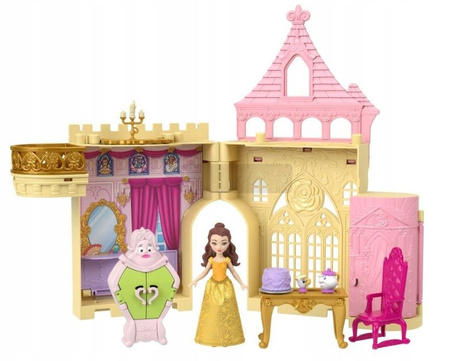 DISNEY ZAMEK KSIEŻNICZKI + LALKA KSIĘŻNICZKA BELLA mała laleczka 9 cm HLW92