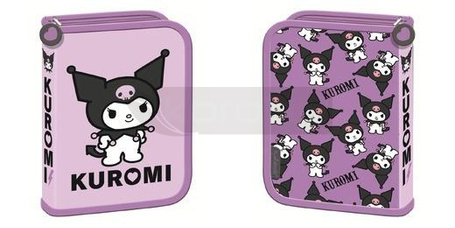 Piórnik dwuklapkowy bez wyposażenia Kuromi violet