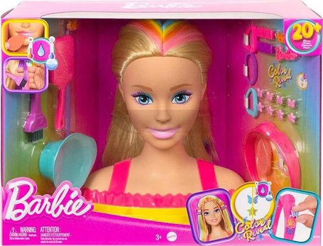 LALKA BARBIE GŁOWA DO STYLIZACJI + akcesoria B HMD78