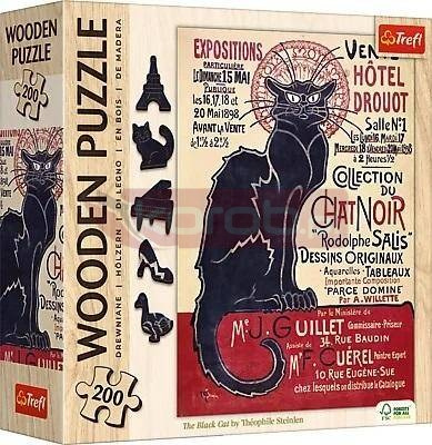 Puzzle drewniane 200 Czarny Kot TREFL