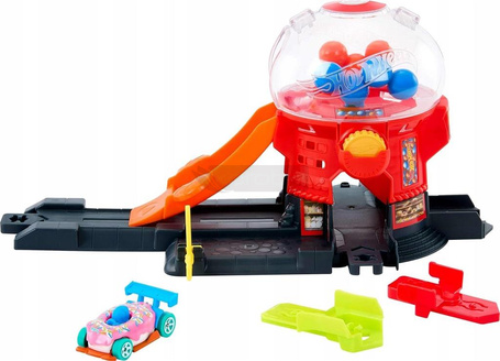 HOT WHEELS SPEED SNAP ZESTAW Sklepik Guma balonowa + autko, dla dzieci +4 JBM62