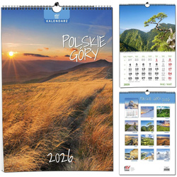 Kalendarz 2026 B3 13 planszowy Polskie Góry