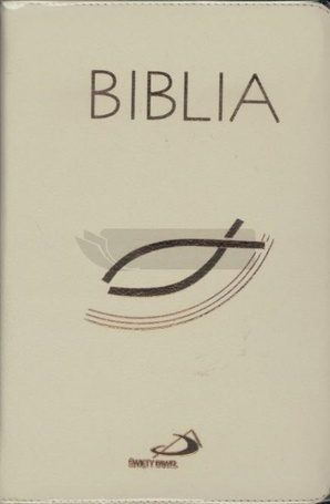 Biblia z rybką z suwakiem ecru
