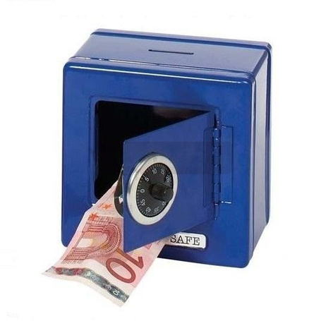Skarbonka sejf niebieska