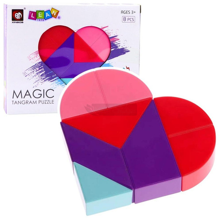 Klocki magnetyczne tangram układanka 8el