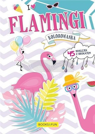 Kolorowanka z naklejkami - Flamingi